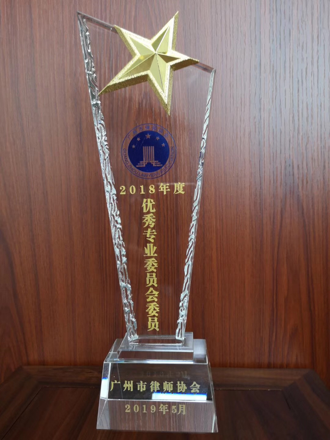 陈维崧律师被评为2018年度优秀专业委员会委员