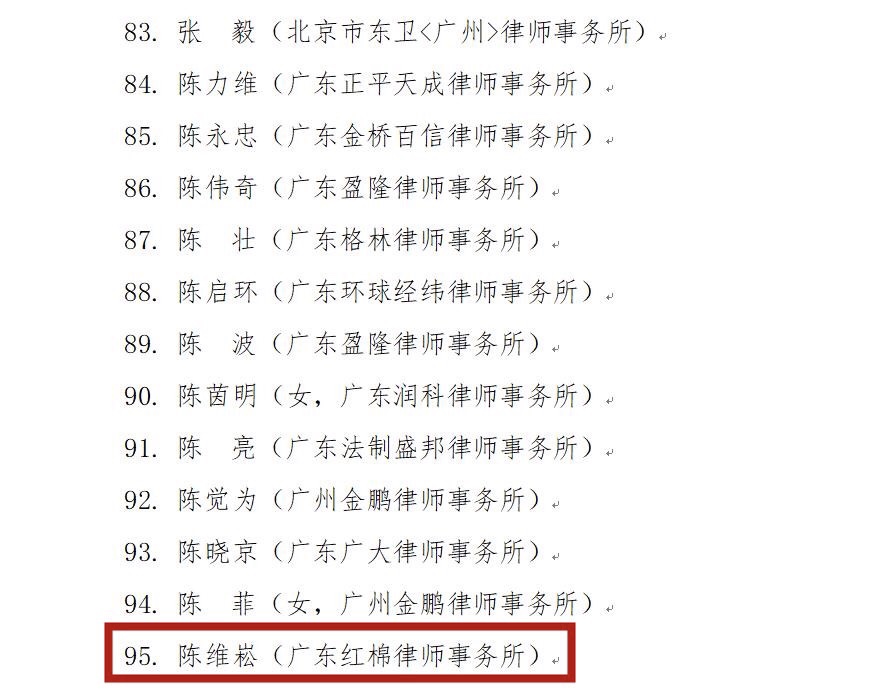 陈维崧律师、王炎香律师第一批入选“广东省刑事辩护律师库” - 明法刑事团队